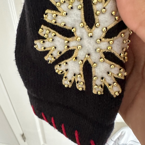 Designers original Christmas cardigan sweater with snowman and snowflakes large - Picture 4 of 5